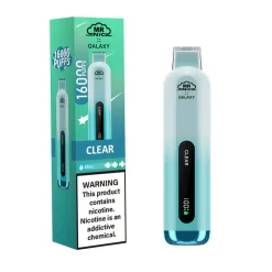 Grossiste MR NIC GALAXY 16000 bouffées jetables vape Clear