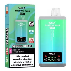 Wholesale WGA Crystal Plus 20000 Puffs Disposable Vape Fresh Mint & Double menthol