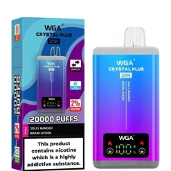 Wholesale WGA Crystal Plus 20000 Puffs Disposable Vape Jolly Panger & Brain Licker
