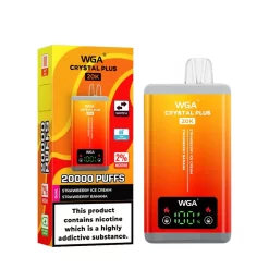 Wholesale WGA Crystal Plus 20000 Puffs Disposable Vape Strawberry Ice Cream & Strawberry Banana