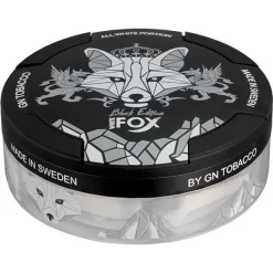 Wholesale White Fox Nicotine Pouches 16 mg Black Slim 2