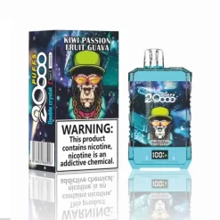 Wholesa Bang King Double Crystal 20000 Bouffées Vape jetable Kiwi Fruit de la Passion Goyave
