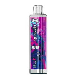 Оптовая продажа Uwin кристалл 10000 затяжек одноразовые Vape виноградный лед