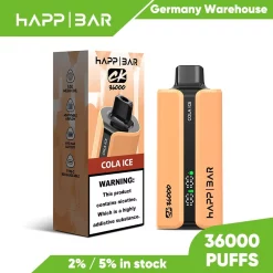 Оптовая продажа Happ бар 36000 затяжек одноразовые Vape Cola Ice