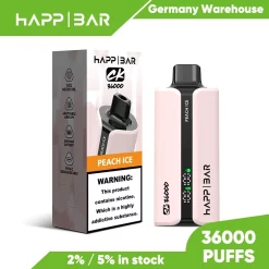 Оптовая продажа Happ бар 36000 затяжек одноразовые Vape персик лед