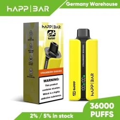 Оптовая продажа Happ бар 36000 затяжек одноразовые Vape клубника банан
