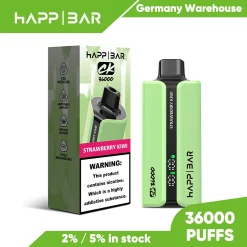 Оптовая продажа Happ бар 36000 Puffs одноразовые Vape клубника киви