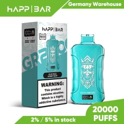 Оптовая продажа Happbar GR 20000 затяжек одноразовых Vape Blue Razz Gummy Bear