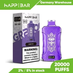 Оптовая продажа Happbar GR 20000 затяжек одноразовые Vape вишневый лед