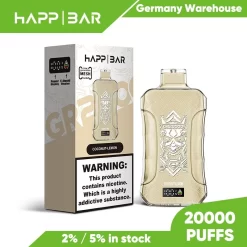 Оптовая продажа Happbar GR 20000 затяжек одноразовые Vape кокос лимон
