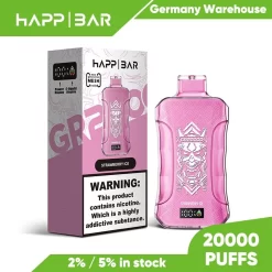 Оптовая продажа Happbar GR 20000 затяжек одноразового Vape Клубничный лед