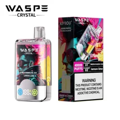 Wholesale Waspe Crystal 40000 puffs Vape jetable Watermelon Ice & Lemon Lime