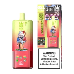 Wholesale Bang Box Triple 3in1 80K Puffs Disposable Vape Strawberry Kiwi & Sour Mango Pineapple & Strawberry Red Bull
