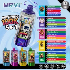 Wholesale Mrvi Becoming 100k Puffs 5in1 Disposable Vape 1