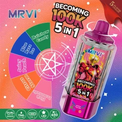 Wholesale Mrvi Becoming 100k Puffs 5in1 Disposable Vape 5