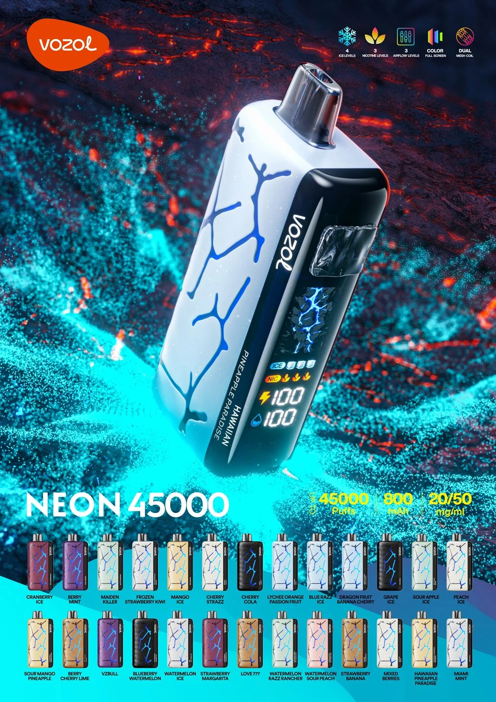 Wholesale Vozol Neon 45000 Puffs Disposable Vape 3 Wholesale Vozol Neon 45000 Puffs Disposable Vape 3