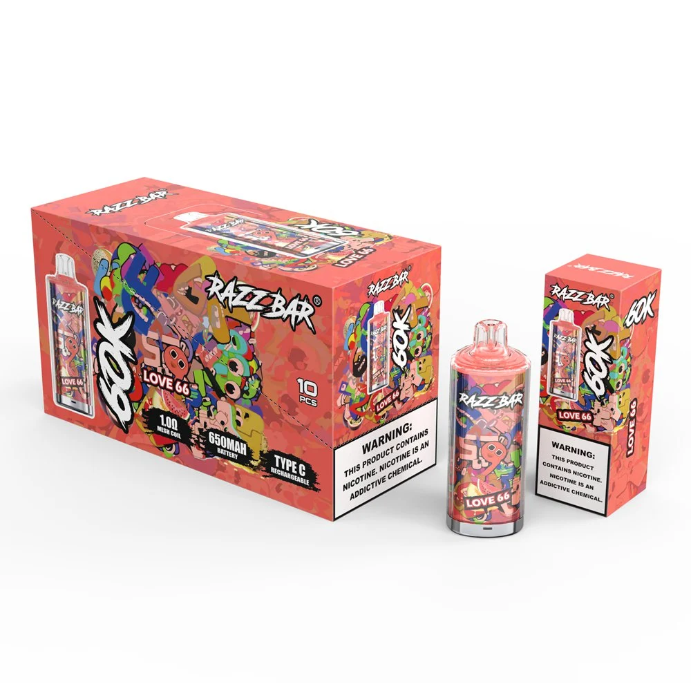 RAZZ BAR 60K 60000 Puffs Disposable Vape Love 66 RAZZ BAR 60K 60000 Puffs Disposable Vape Love 66