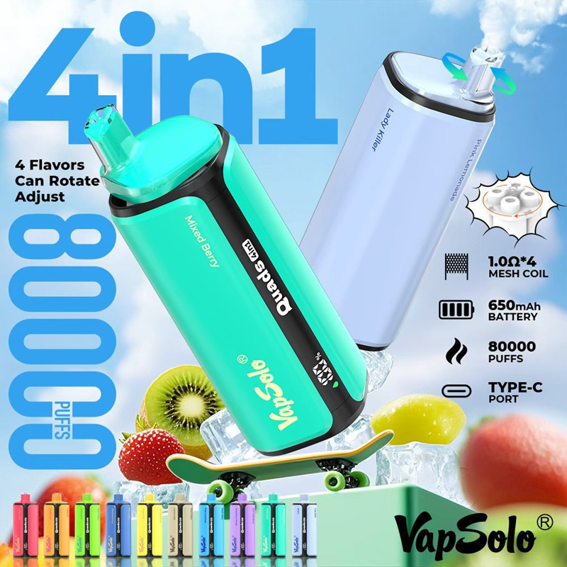 Wholesale Vapsolo Quads 4in1 80K Disposable Vape 4 Wholesale Vapsolo Quads 4in1 80K Disposable Vape 4