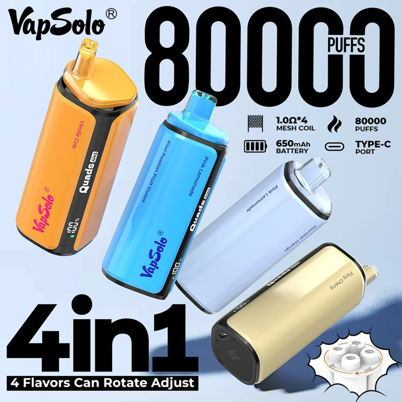 Wholesale Vapsolo Quads 4in1 80K Disposable Vape 5 Wholesale Vapsolo Quads 4in1 80K Disposable Vape 5