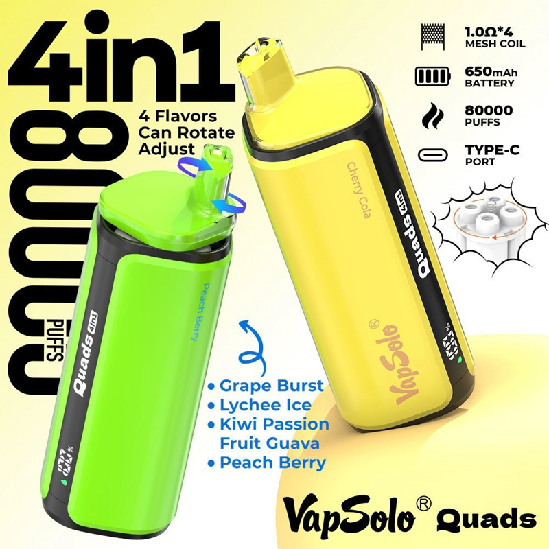 Wholesale Vapsolo Quads 4in1 80K Disposable Vape 7 Wholesale Vapsolo Quads 4in1 80K Disposable Vape 7