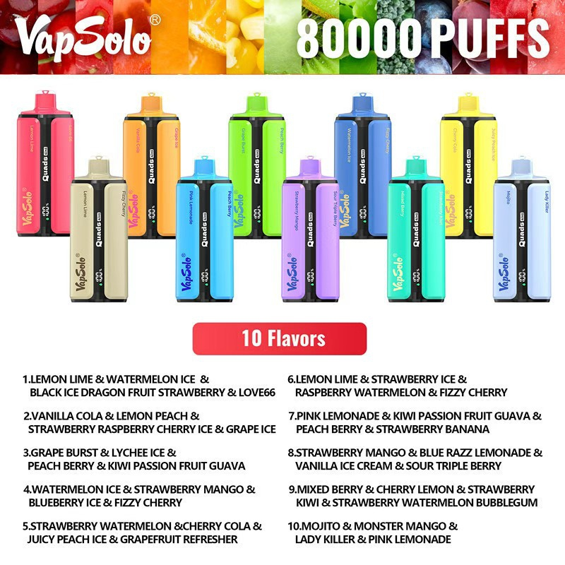 Wholesale Vapsolo Quads 4in1 80K Disposable Vape 9 Wholesale Vapsolo Quads 4in1 80K Disposable Vape 9