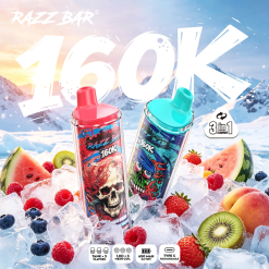 100% Authentic RAZZ BAR 3IN1 160K Disposable Vape Wholesale 9
