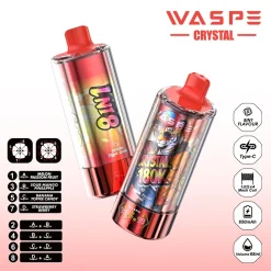 Wholesale Newest WASPE Crystal 8in1 180K 180000 Puffs Disposable Vape 3