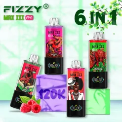 Wholesale Fizzy 6in1 120K 120000 Puffs Disposable Vape 10