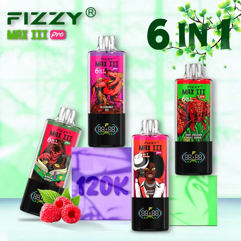 Wholesale Fizzy 6in1 120K 120000 Puffs Disposable Vape 10