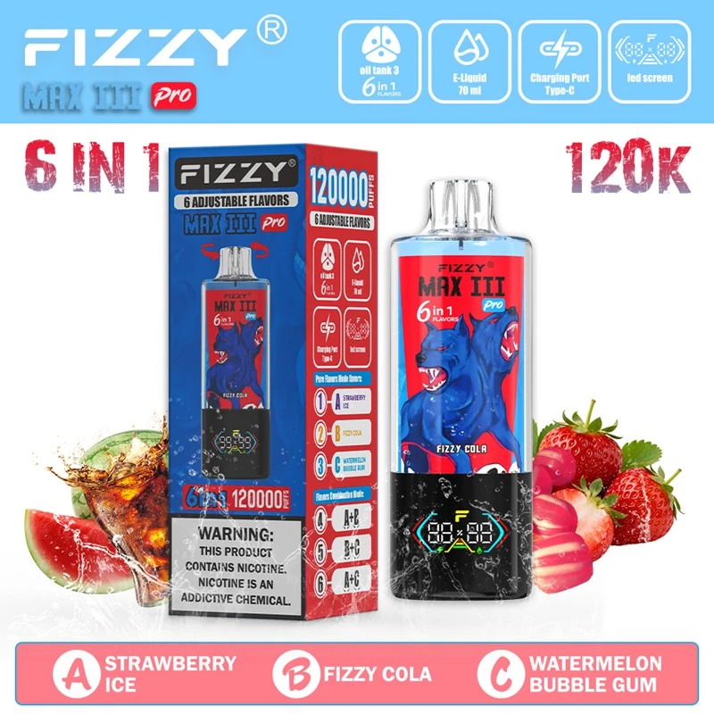 Wholesale Fizzy 6in1 120K 120000 Puffs Disposable Vape 2