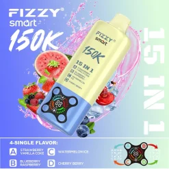 Wholesale Fizzy Smart 150K 15in1 150000 Puffs Disposable Vape 6