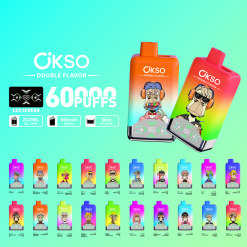 Wholesale OKSO Double Flavors 60K Puffs Vapes 26 Flavors Available 10