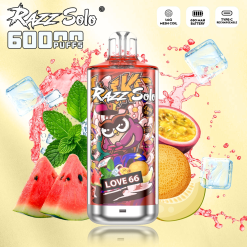 Wholesale RAZZ SOLO 60K 60000 Puffs Disposable Vape 850mah Battery 5