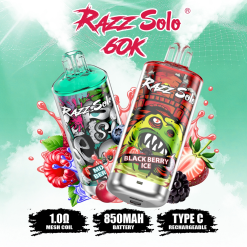 Wholesale RAZZ SOLO 60K 60000 Puffs Disposable Vape 850mah Battery 7