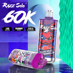 Wholesale RAZZ SOLO 60K 60000 Puffs Disposable Vape 850mah Battery 8