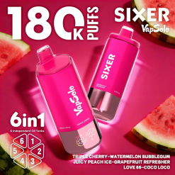 Wholesale Vapsolo 6in1 180K Puffs Disposable Vape EU Warehouse 6