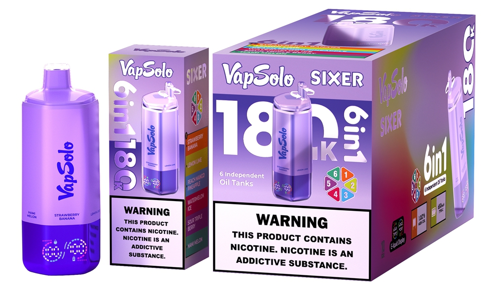 Wholesale Vapsolo 6in1 180K Puffs Disposable Vape EU Warehouse 9 Wholesale Vapsolo 6in1 180K Puffs Disposable Vape EU Warehouse 9